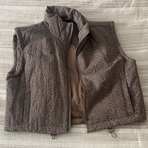 Thread & Supply Gray Leopard Print Vest